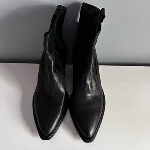 EMANUELE CRASTO - Women’s Black Leather Ankle Boots, Made in Italy 🇮🇹, Size 41